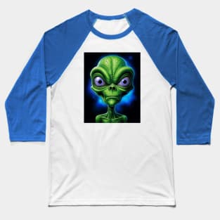 Green Alien Outer Space I Seeing You Baseball T-Shirt